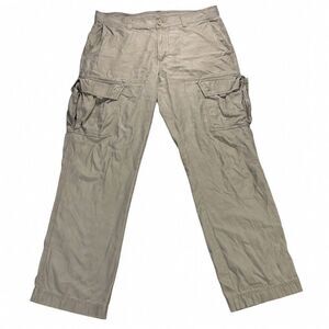 The North Face Cargo Pants Mens 38x32 Khaki Cotton Outdoor Utility Multi Pocket